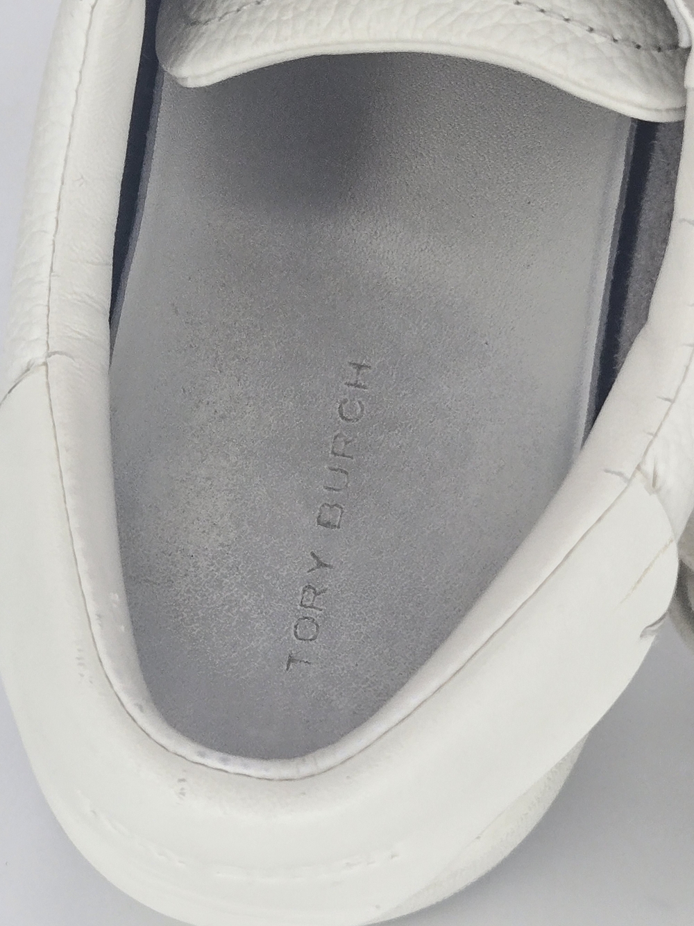 Tory Burch Phoenix LOGO White Leather Low-Top Sneakers Women's Size 9 - Picture 15 of 16